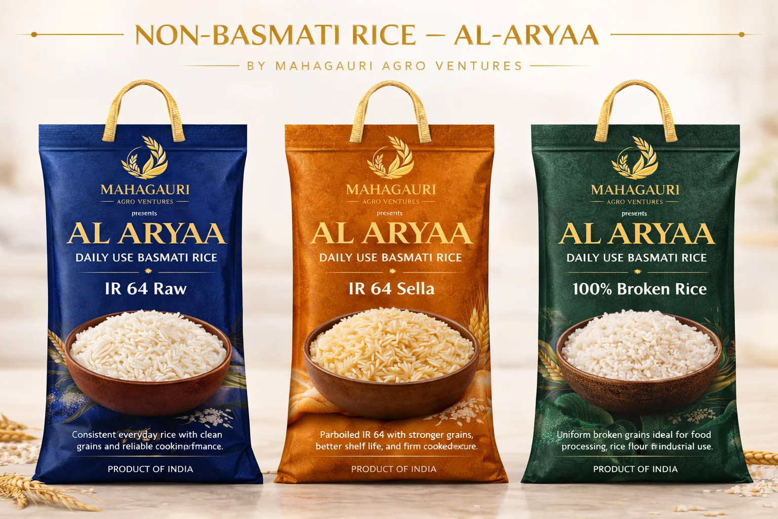 Non-Basmati Rice — IR 64 and Broken Rice